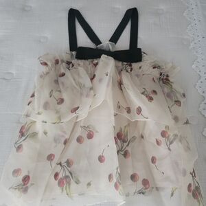 Rebecca Taylor Cherry On Organza Silk Top, Size 12